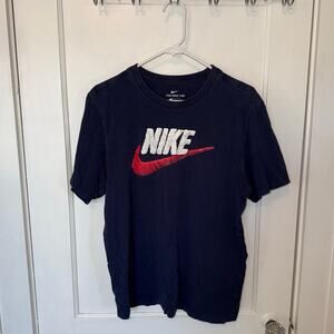 Nike Men's Navy Graphic Logo The Nike Tee size L